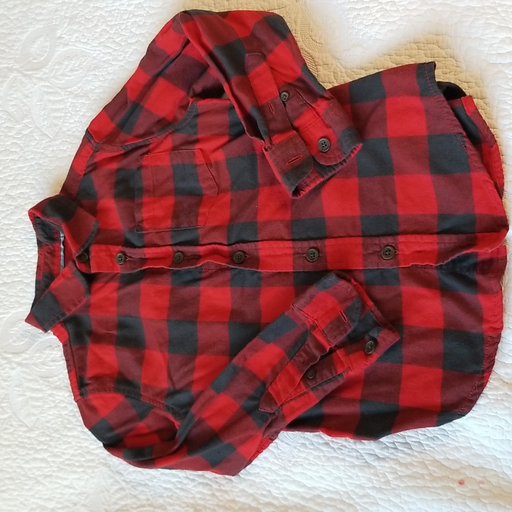 CAT & JACK BUFFALO PLAID FLANNEL SHIRT